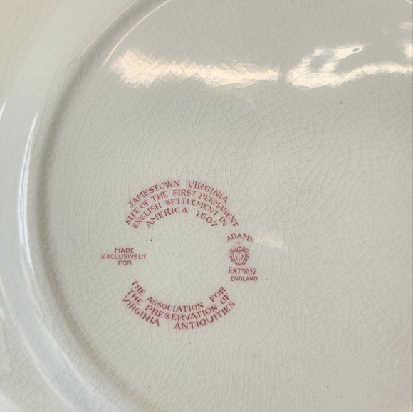 Vintage Jamestown Virginia 1950s Souvenir Plate - Picture 6 of 8